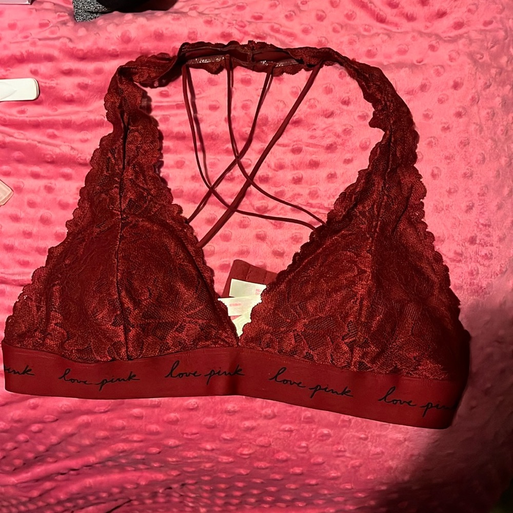 PINK red bralette